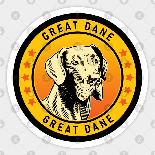 Great Dane Dog Portrait Sticker by millersye